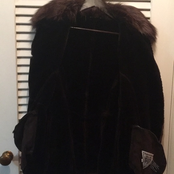 Genuine Suede and Fox Winter Coat - Picture 5 of 17
